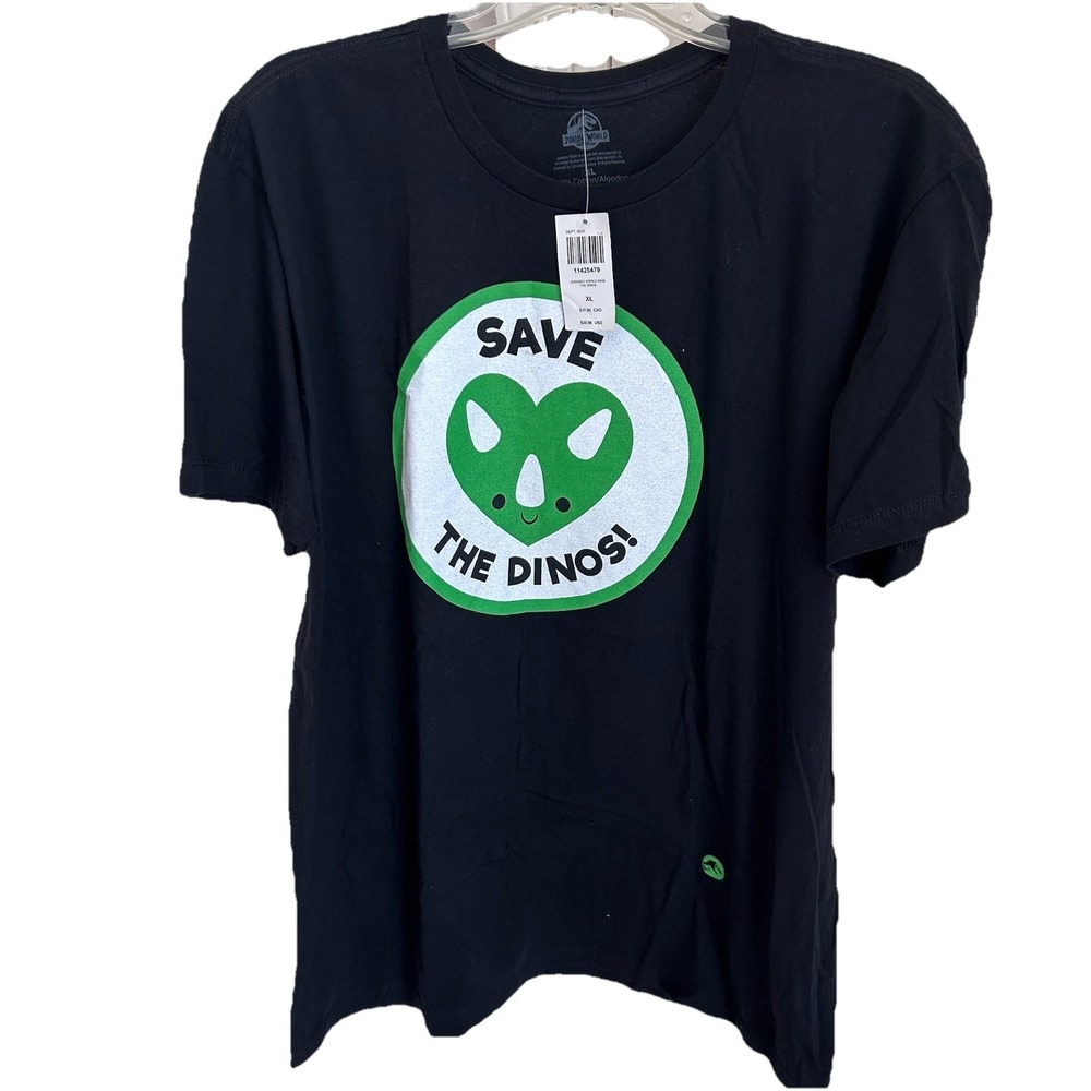 Jurassic World JP Dinosaur Save‎ The Dinos Hot Topic  Size XL  T-shirt Black NWT